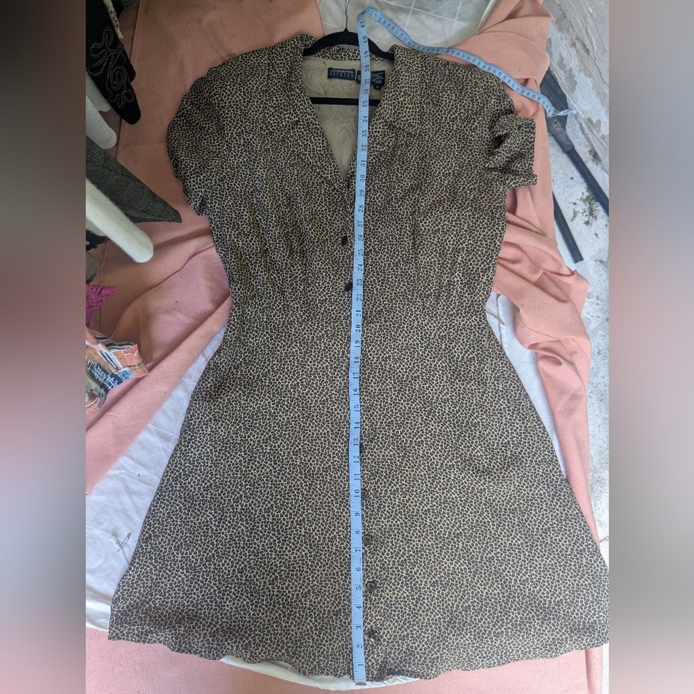 Leopard Print Shirt dress